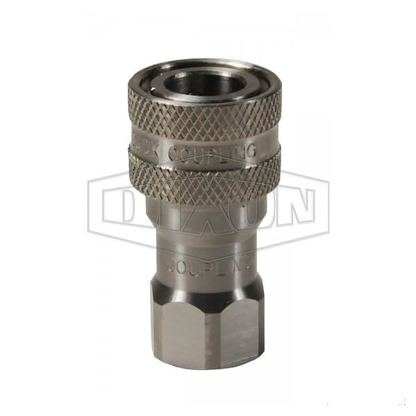 DQC K Interchange Female Coupler, 1/4-18 Nominal, Female NPTF, 316 SSss Steel